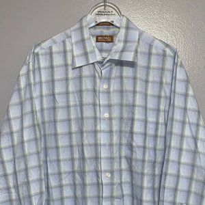 Michael Kors Button Up Plaid Casual Shirt Men’s Size XL